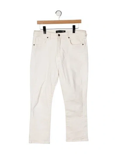 Pre-owned Veronica Beard High-rise Straight Leg Jeans In Neutral