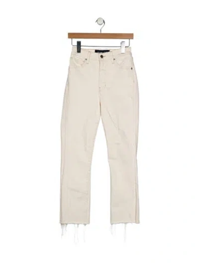 Pre-owned Veronica Beard High-rise Straight Leg Jeans In Neutral