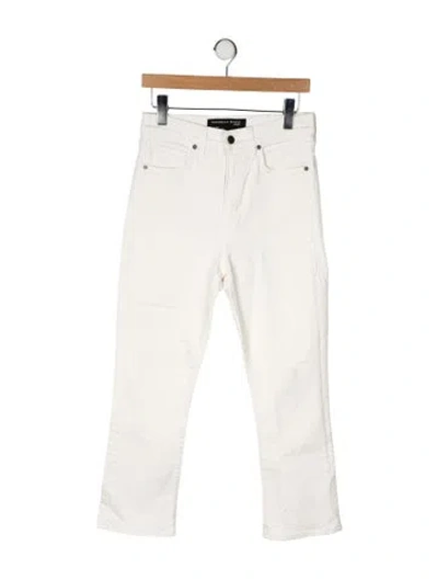 Pre-owned Veronica Beard High-rise Straight Leg Jeans In Neutral