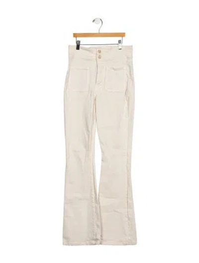 Pre-owned Veronica Beard High-rise Straight Leg Jeans In Neutral