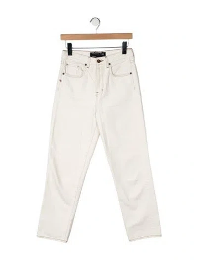 Pre-owned Veronica Beard High-rise Straight Leg Jeans In Neutral