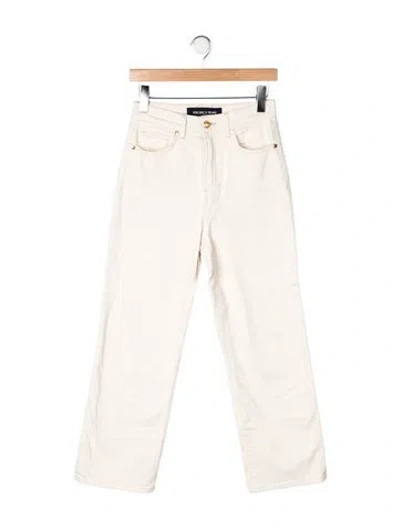 Pre-owned Veronica Beard High-rise Straight Leg Jeans In Neutral