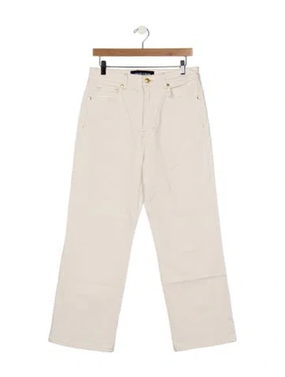 Pre-owned Veronica Beard High-rise Straight Leg Jeans In Neutrals
