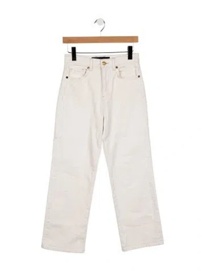 Pre-owned Veronica Beard High-rise Straight Leg Jeans In Neutrals