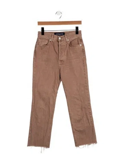 Pre-owned Veronica Beard High-rise Straight Leg Jeans In Neutrals