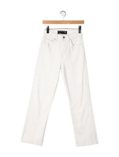 Pre-owned Veronica Beard High-rise Straight Leg Jeans In Neutrals