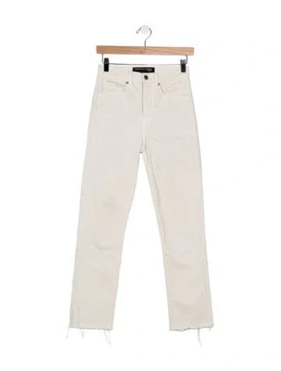 Pre-owned Veronica Beard High-rise Straight Leg Jeans In Neutrals