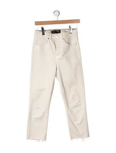 Pre-owned Veronica Beard High-rise Straight Leg Jeans In Neutrals