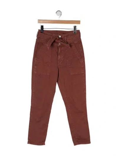Pre-owned Veronica Beard High-rise Straight Leg Jeans In Orange