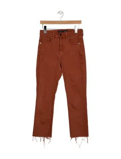 Pre-owned Veronica Beard High-rise Straight Leg Jeans In Orange