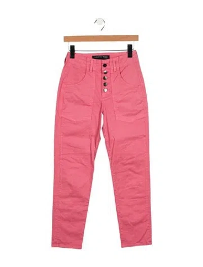 Pre-owned Veronica Beard High-rise Straight Leg Jeans In Pink