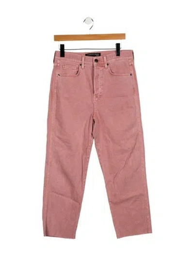 Pre-owned Veronica Beard High-rise Straight Leg Jeans In Pink