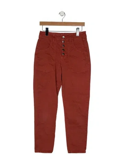 Pre-owned Veronica Beard High-rise Straight Leg Jeans In Red
