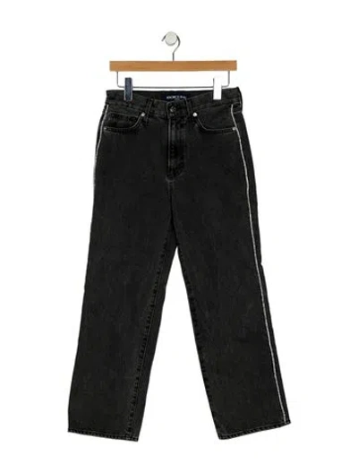 Pre-owned Veronica Beard High-rise Straight Leg Jeans W/ Tags In Black