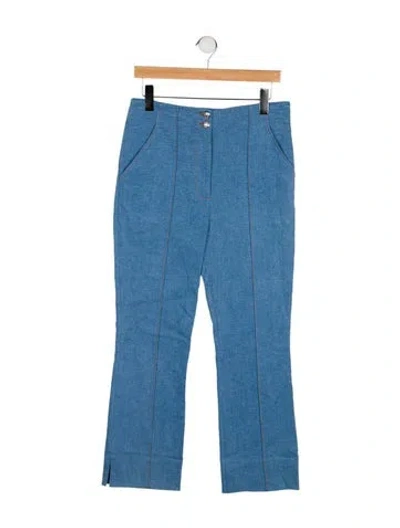 Pre-owned Veronica Beard High-rise Straight Leg Jeans W/ Tags In Blue