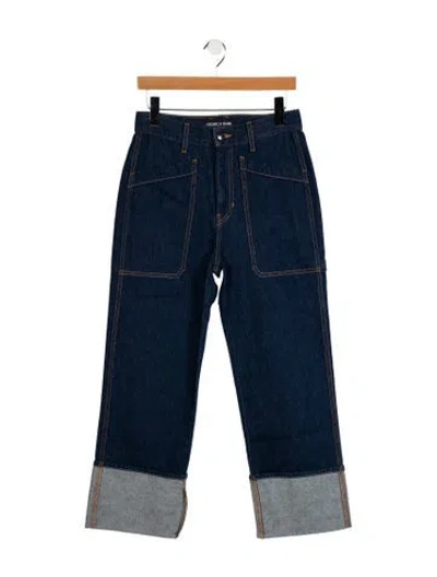 Pre-owned Veronica Beard High-rise Straight Leg Jeans W/ Tags In Blue
