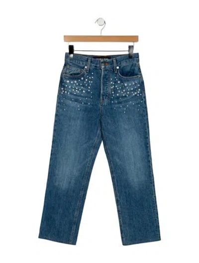 Pre-owned Veronica Beard High-rise Straight Leg Jeans W/ Tags In Blue