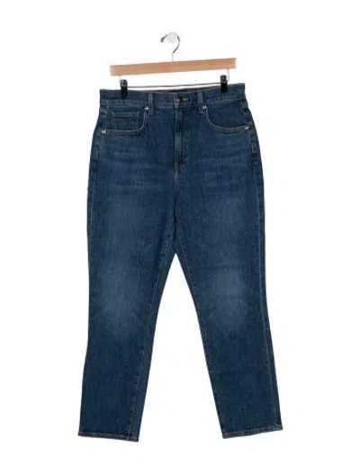 Pre-owned Veronica Beard High-rise Straight Leg Jeans W/ Tags In Blue