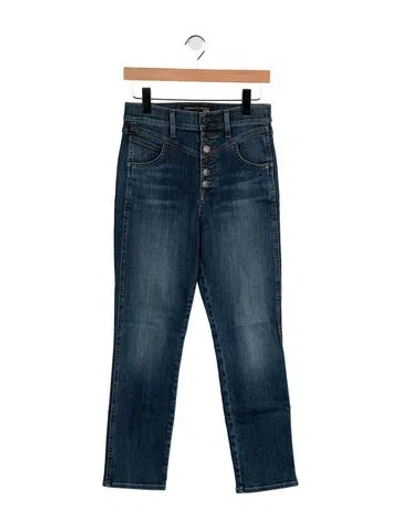 Pre-owned Veronica Beard High-rise Straight Leg Jeans W/ Tags In Blue