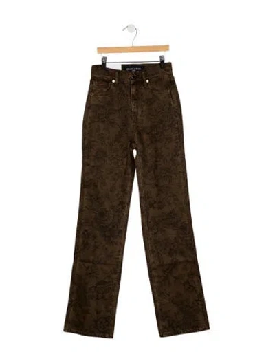 Pre-owned Veronica Beard High-rise Straight Leg Jeans W/ Tags In Brown
