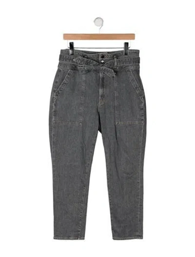 Pre-owned Veronica Beard High-rise Straight Leg Jeans W/ Tags In Gray