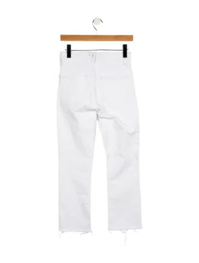 Pre-owned Veronica Beard High-rise Straight Leg Jeans In White