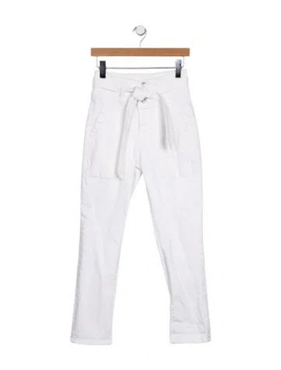 Pre-owned Veronica Beard High-rise Straight Leg Jeans In White