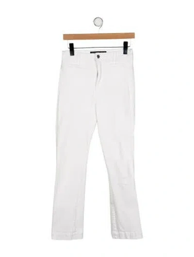 Pre-owned Veronica Beard High-rise Straight Leg Jeans In White