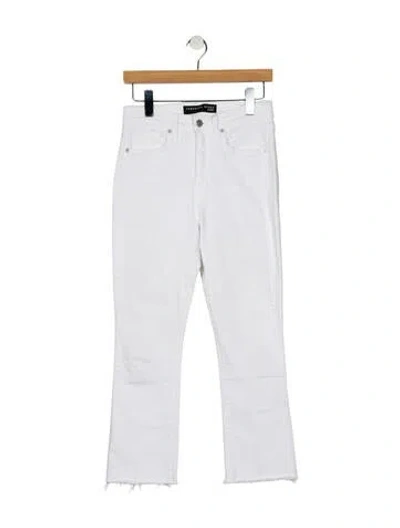 Pre-owned Veronica Beard High-rise Straight Leg Jeans In White