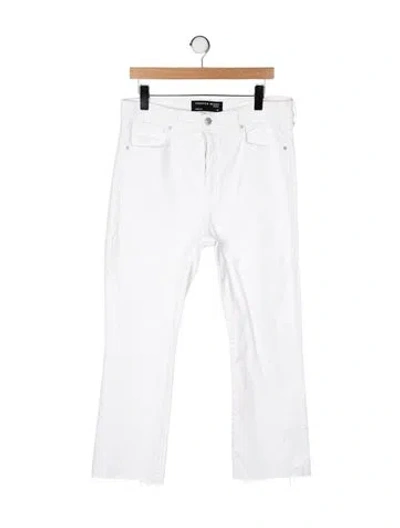 Pre-owned Veronica Beard High-rise Straight Leg Jeans In White
