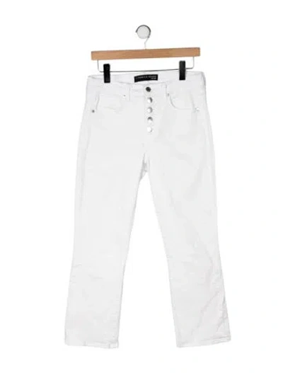 Pre-owned Veronica Beard High-rise Straight Leg Jeans In White