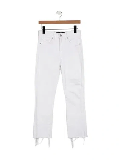 Pre-owned Veronica Beard High-rise Straight Leg Jeans In White