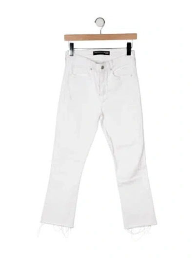 Pre-owned Veronica Beard High-rise Straight Leg Jeans In White