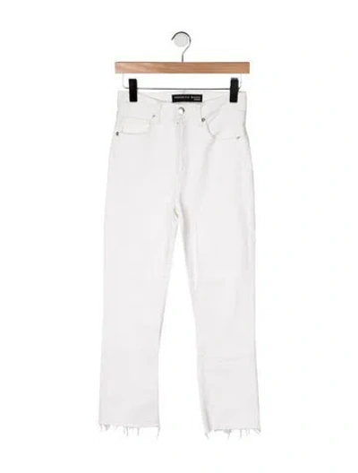 Pre-owned Veronica Beard High-rise Straight Leg Jeans In White