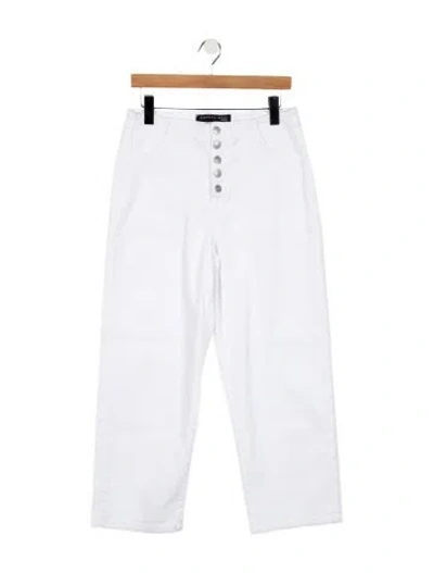 Pre-owned Veronica Beard High-rise Straight Leg Jeans In White