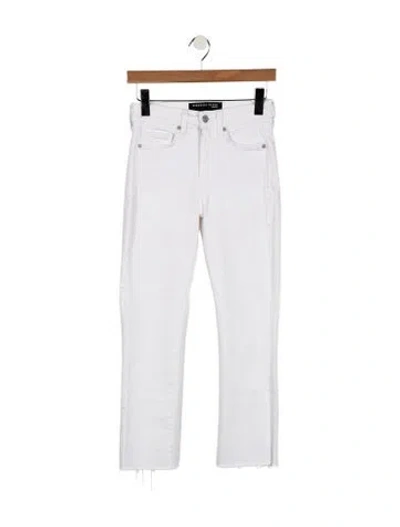 Pre-owned Veronica Beard High-rise Straight Leg Jeans In White