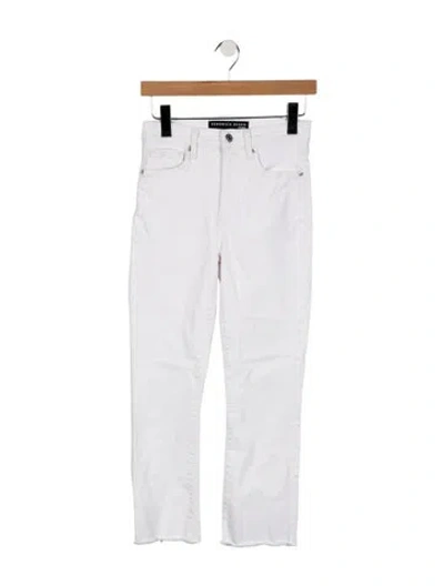 Pre-owned Veronica Beard High-rise Straight Leg Jeans In White