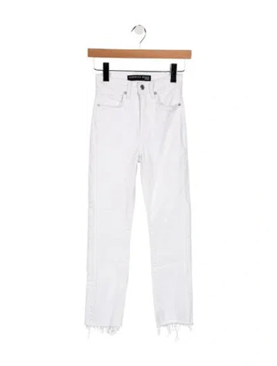 Pre-owned Veronica Beard High-rise Straight Leg Jeans In White