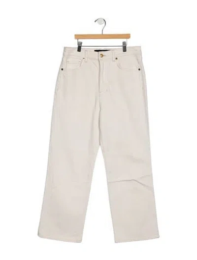 Pre-owned Veronica Beard High-rise Straight Leg Jeans In White
