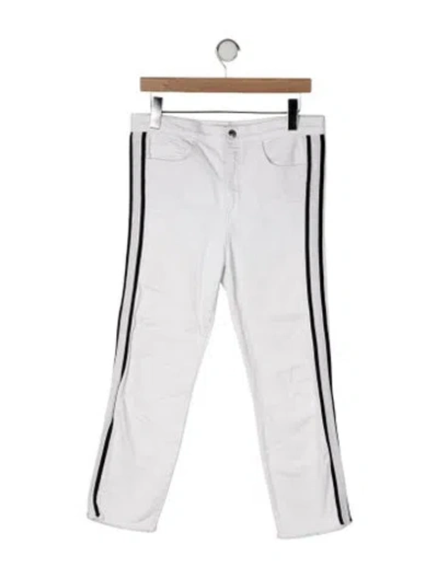 Pre-owned Veronica Beard High-rise Straight Leg Jeans In White