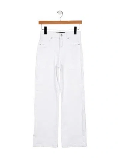 Pre-owned Veronica Beard High-rise Straight Leg Jeans In White