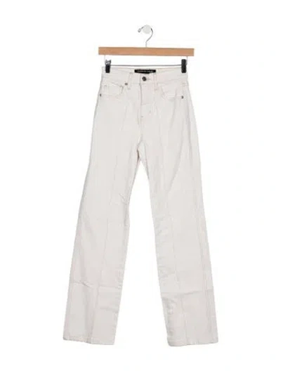 Pre-owned Veronica Beard High-rise Straight Leg Jeans In White