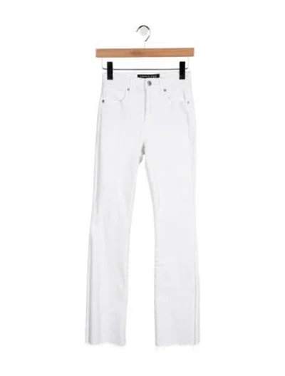 Pre-owned Veronica Beard High-rise Straight Leg Jeans In White