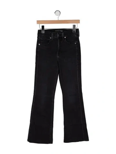 Pre-owned Veronica Beard High-rise Wide Leg Jeans In Black