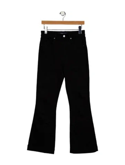 Pre-owned Veronica Beard High-rise Wide Leg Jeans In Black