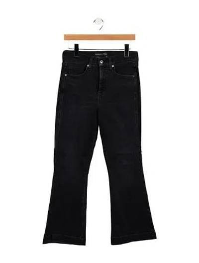 Pre-owned Veronica Beard High-rise Wide Leg Jeans In Black