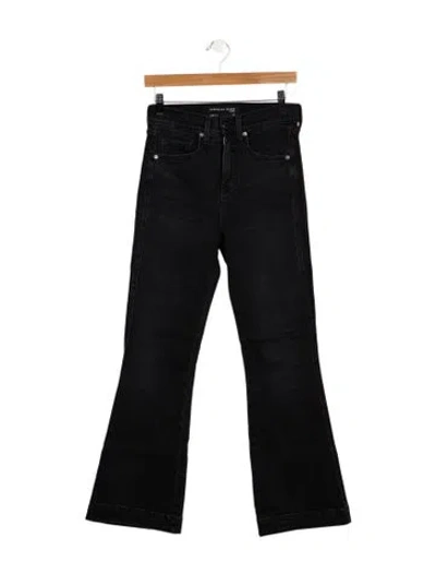Pre-owned Veronica Beard High-rise Wide Leg Jeans In Black