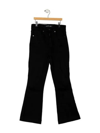 Pre-owned Veronica Beard High-rise Wide Leg Jeans In Black