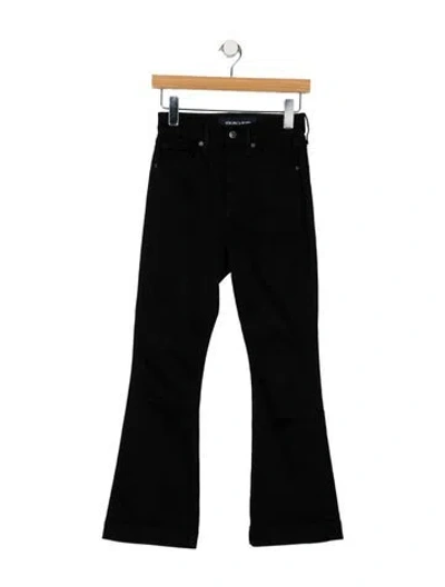 Pre-owned Veronica Beard High-rise Wide Leg Jeans In Black