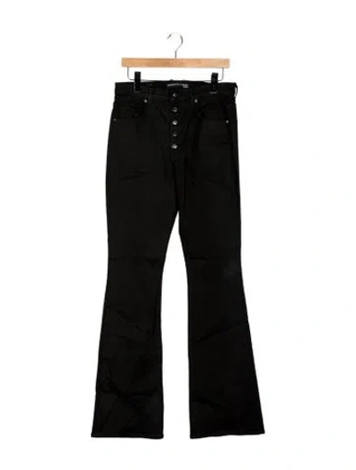 Pre-owned Veronica Beard High-rise Wide Leg Jeans In Black